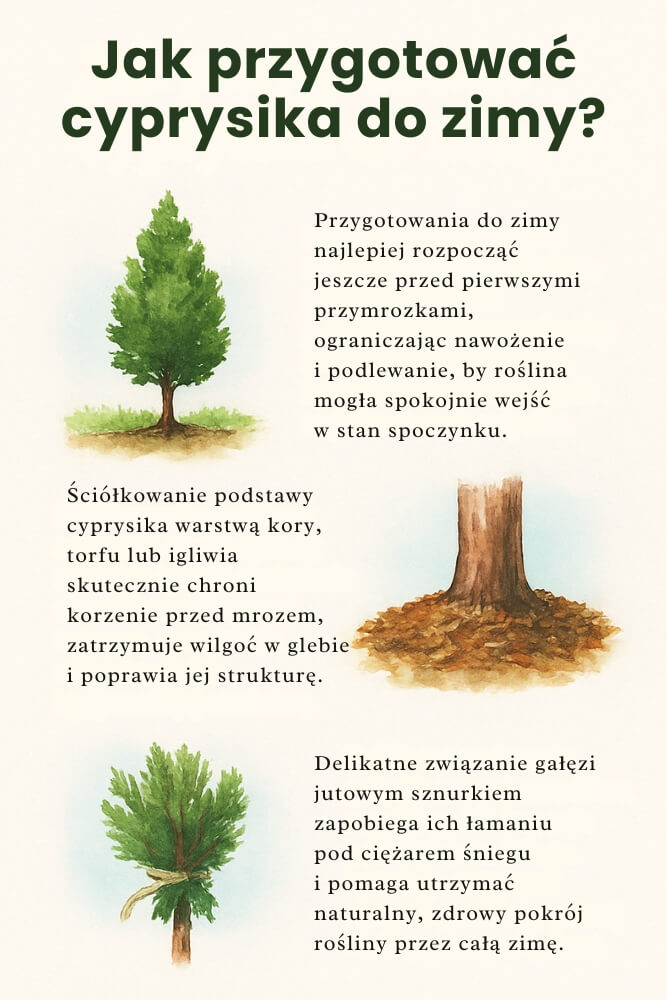 jak przygotować cyprysika do zimy