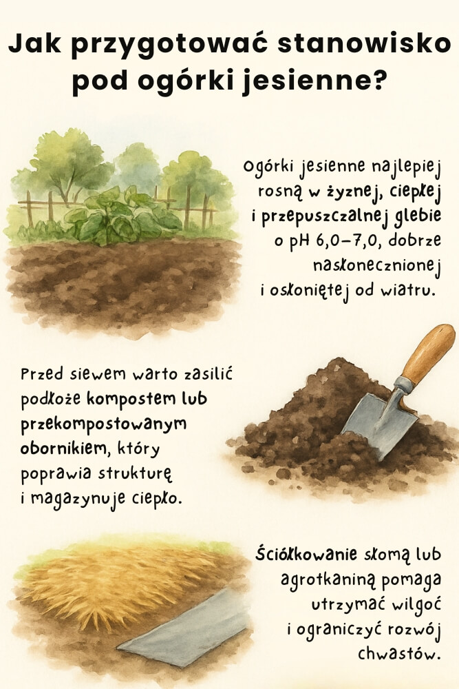 przygotowanie stanowiska pod ogórki jesienne