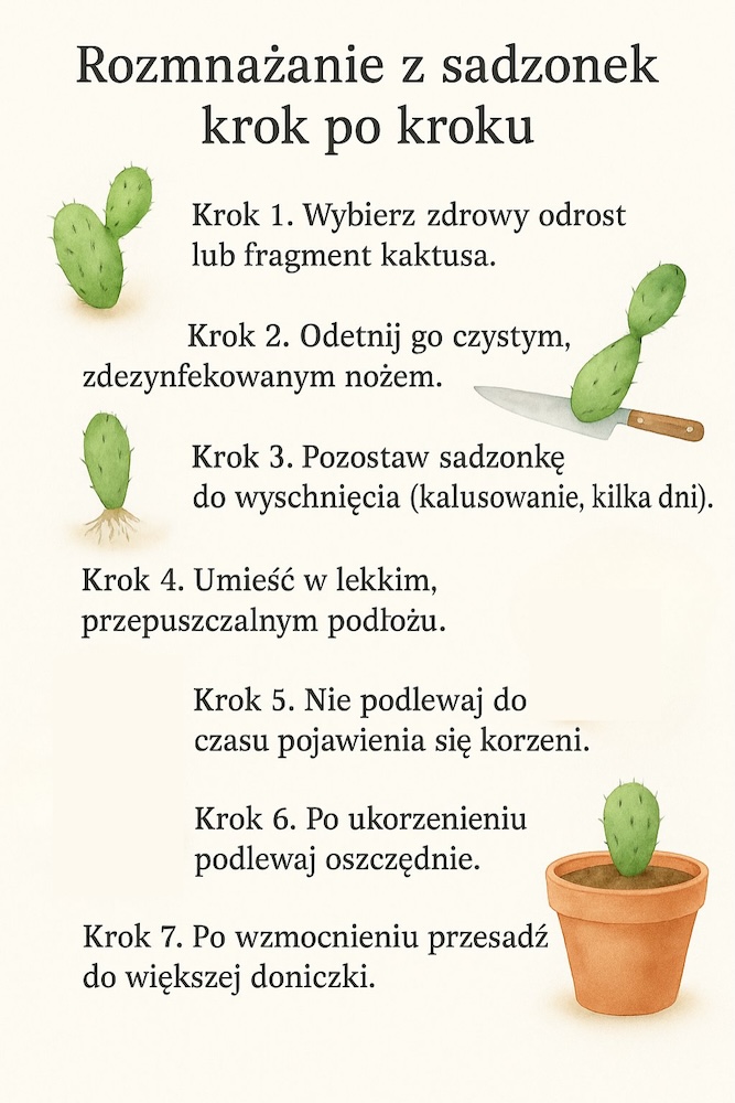jak rozmnożyć kaktusa - krok po kroku 