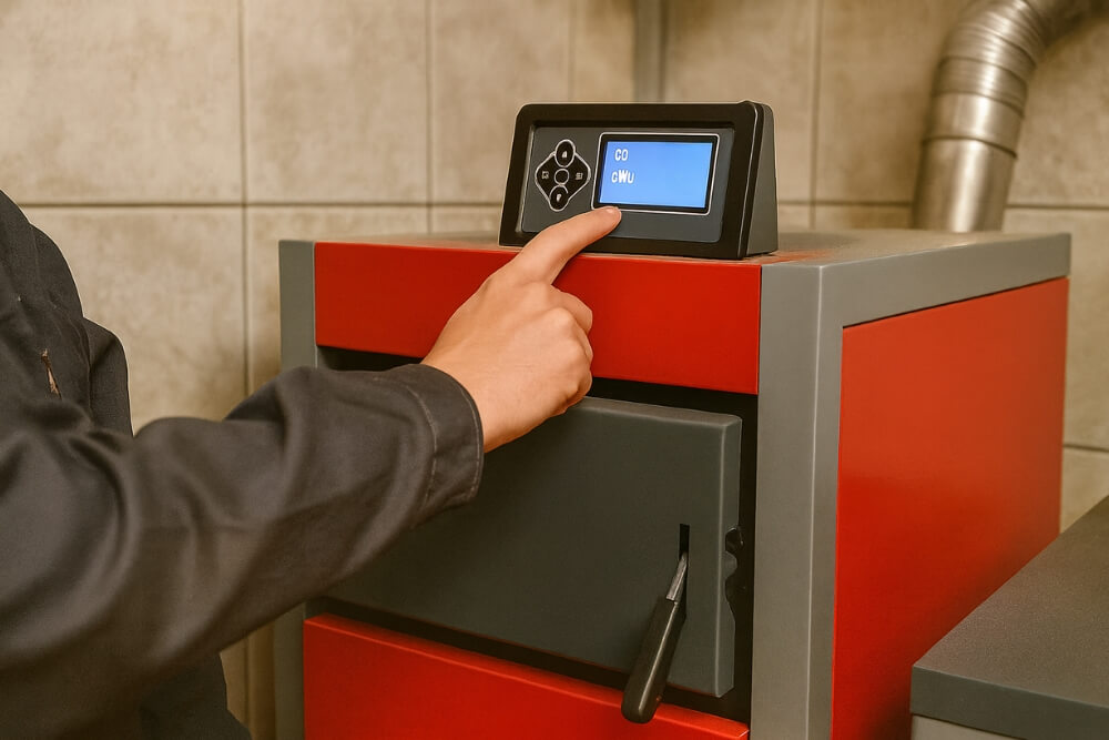 jak ustawić piec Defro na tryb zimowy - ustawienie temperatury zadanej CO i CWU