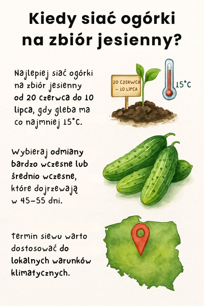 kiedy siać ogórki na zbiór jesienny - konkretne daty