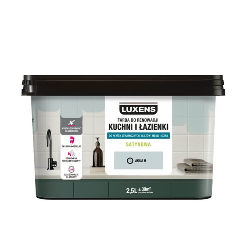 najlepsza farba do malowania mebli z okleiny - Luxens Aqua6 Renowacyjna
