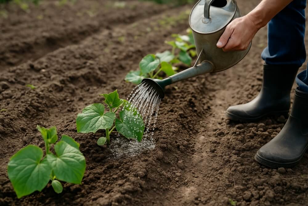 jak podlewać ogórki jesienne