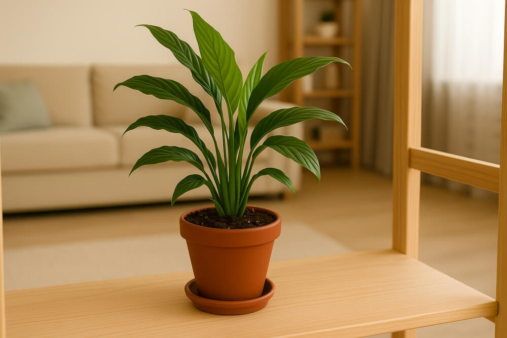 zdrowy skrzydłokwiat po przesadzeniu