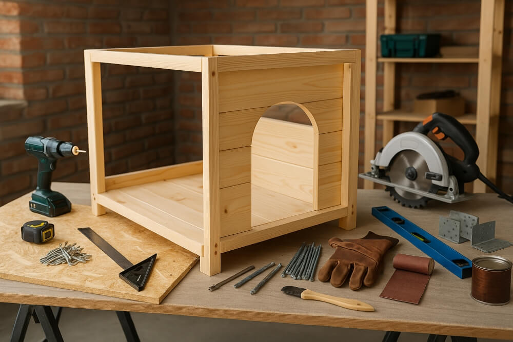 budowanie budy dla psa