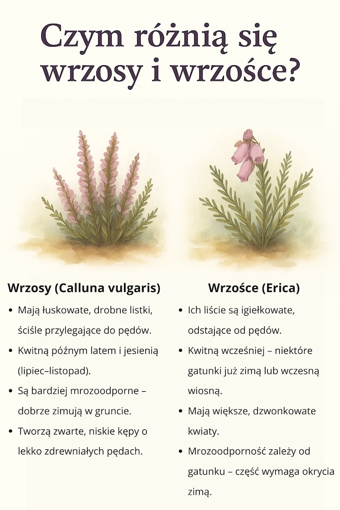 czy wrzosy są wieloletnie - porównanie z wrzoścami 