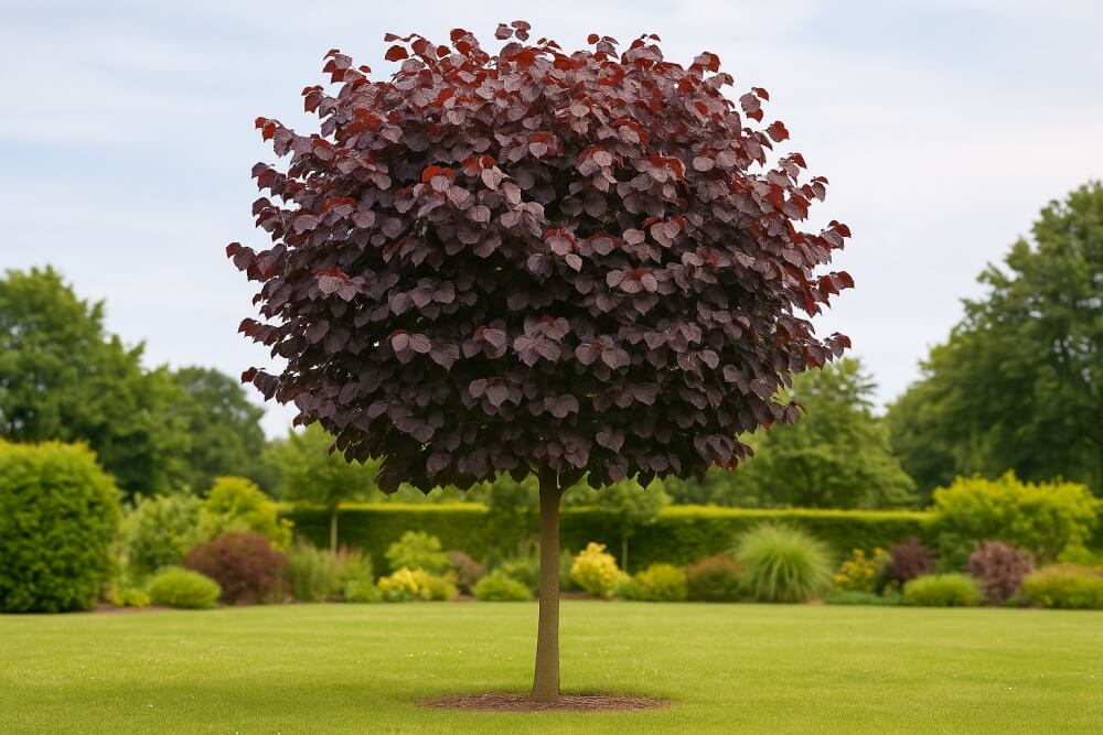 drzewka z czerwonymi liśćmi na przykładzie lipy czerwonolistnej