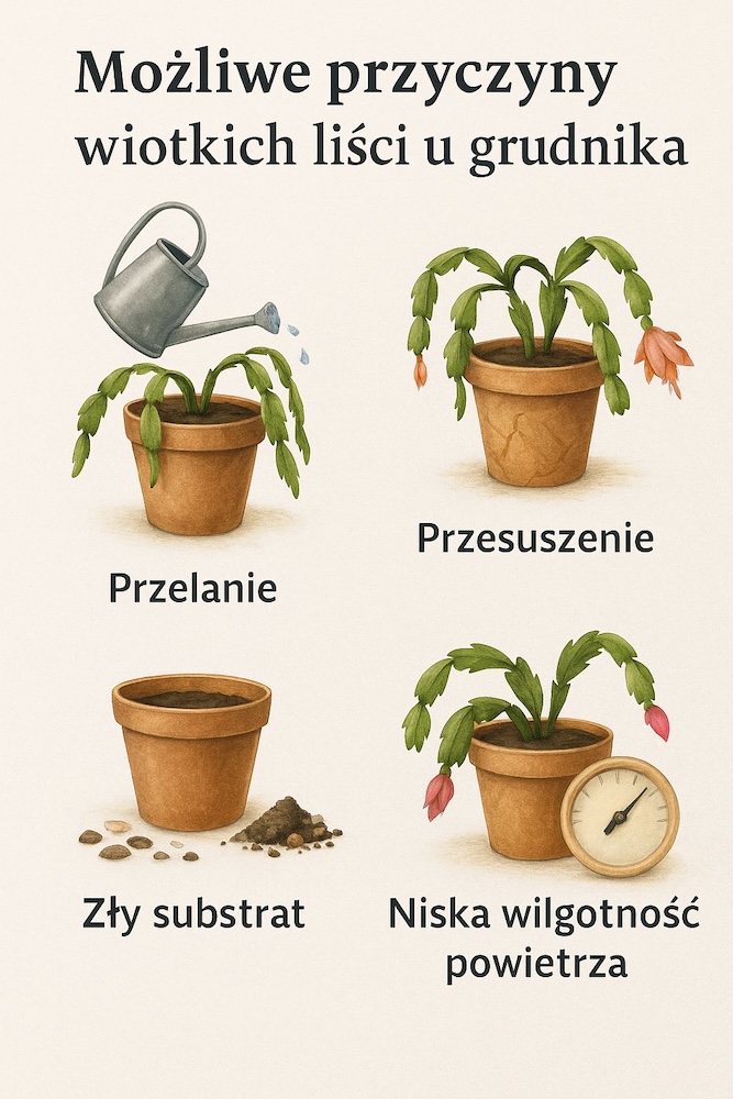 grudnik wiotkie liście - przyczyny 