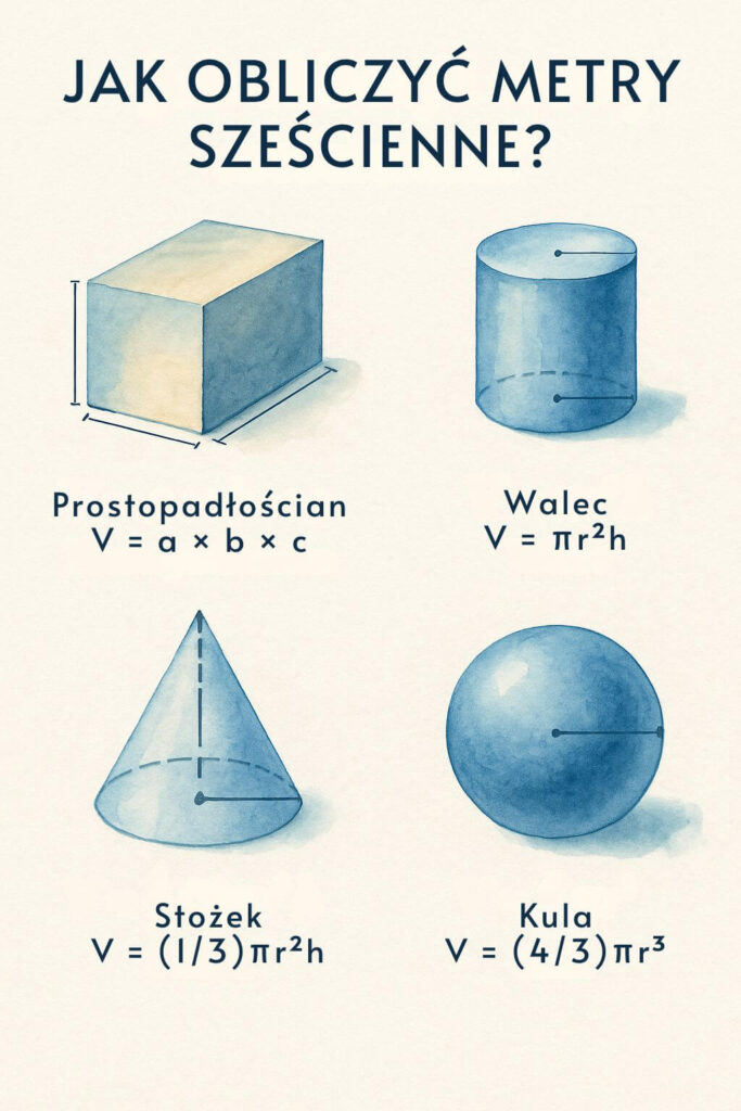 Jak obliczyć metry sześcienne? Wzory dla figur