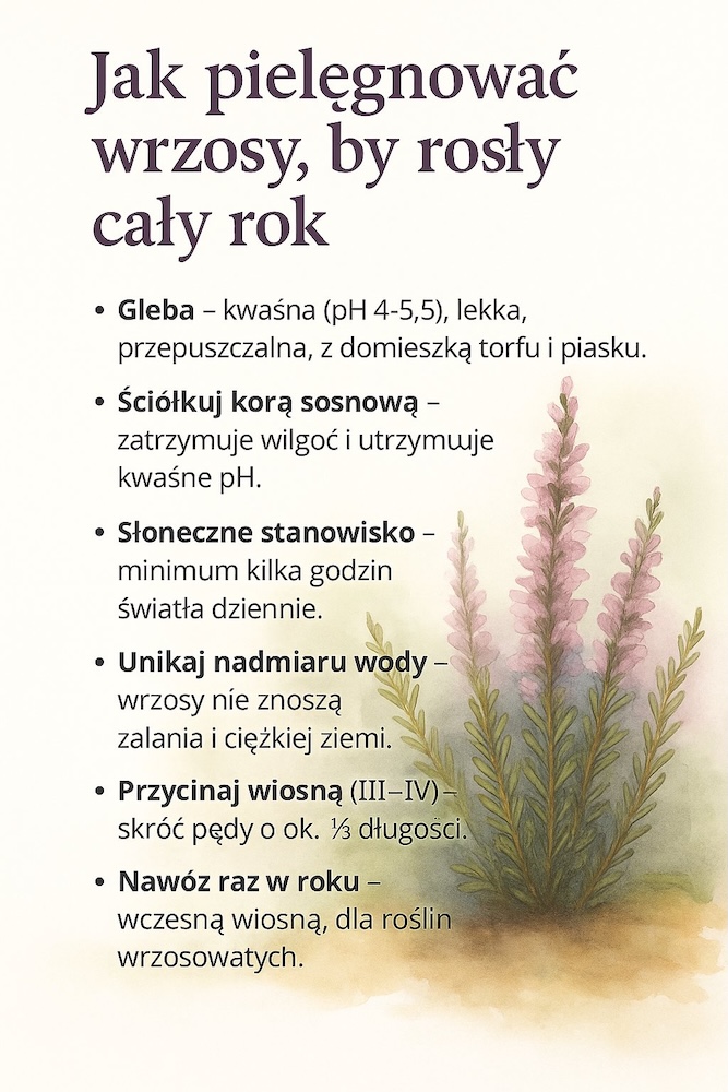 pielęgnacja wrzosów w ciągu roku 