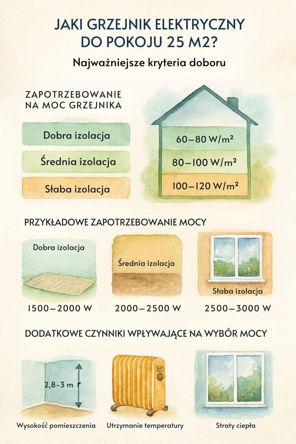 Jaki grzejnik elektryczny do pokoju 25m2? Radzimy