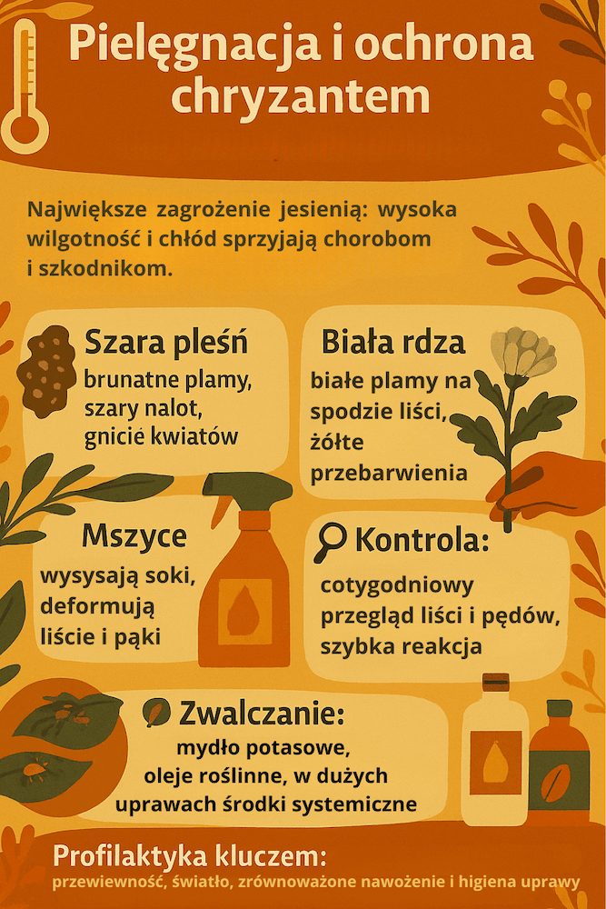 problemy i ochrona chryzantem 