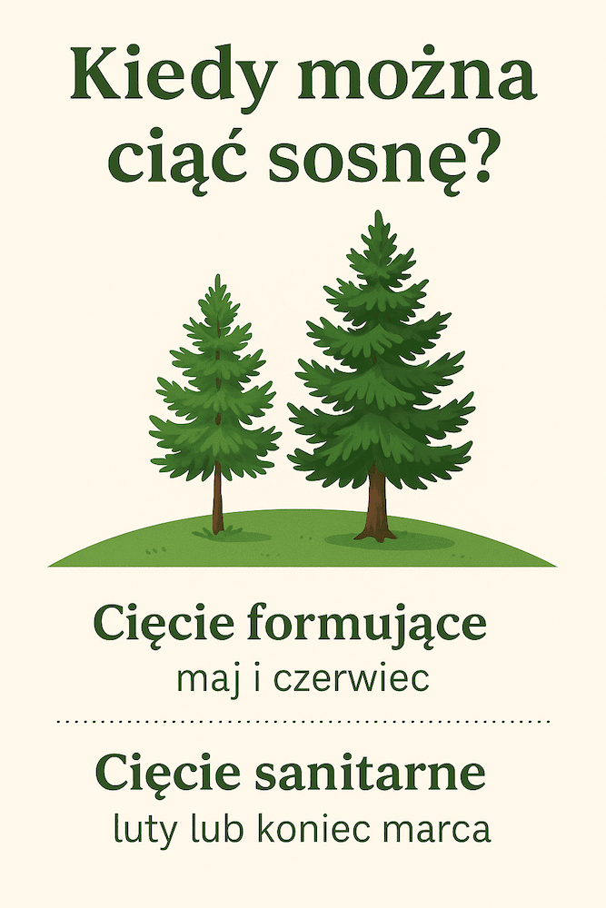 radykalne cięcie sosny kiedy - terminy 