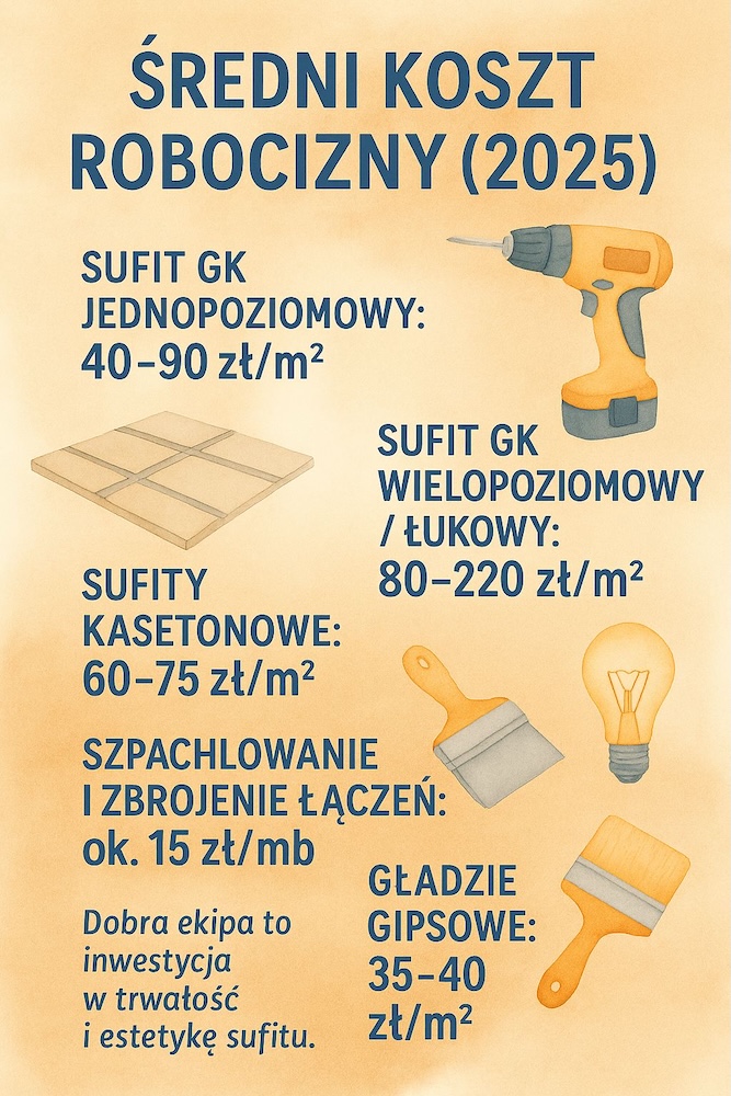 sufit podwieszany - cena za robociznę 