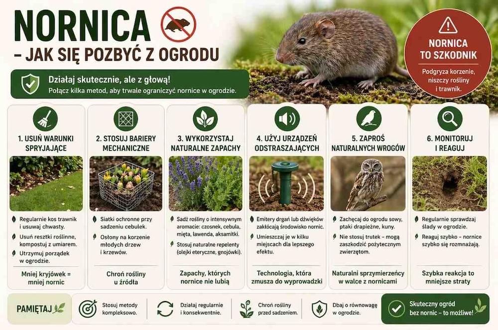 ryjówka a nornica - jak się pozbyć 