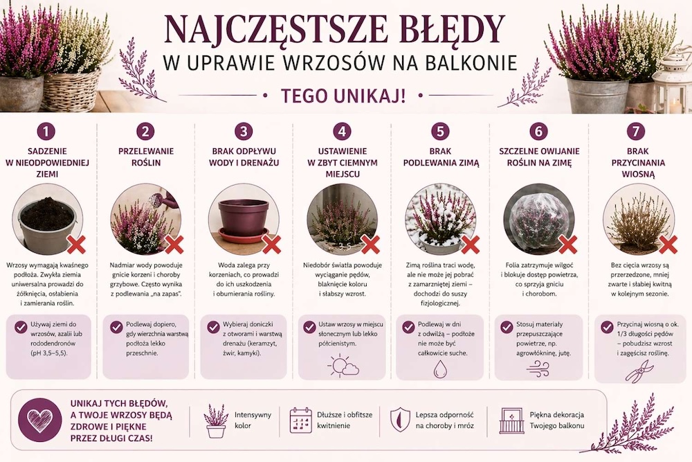wrzosy na balkonie - najczęstsze błędy w uprawie 