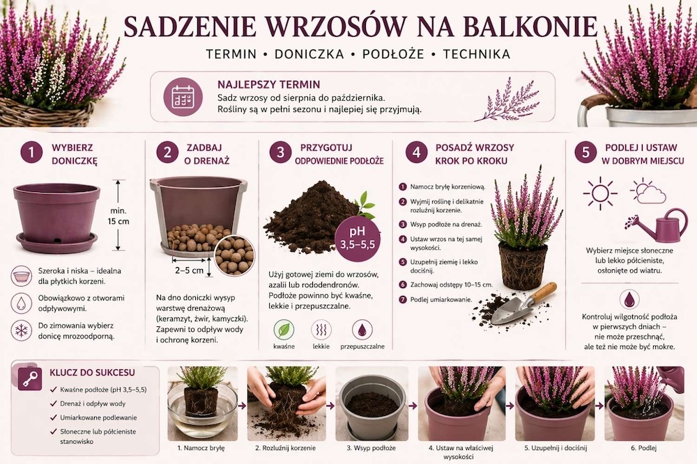 wrzosy na balkonie - jak sadzić 