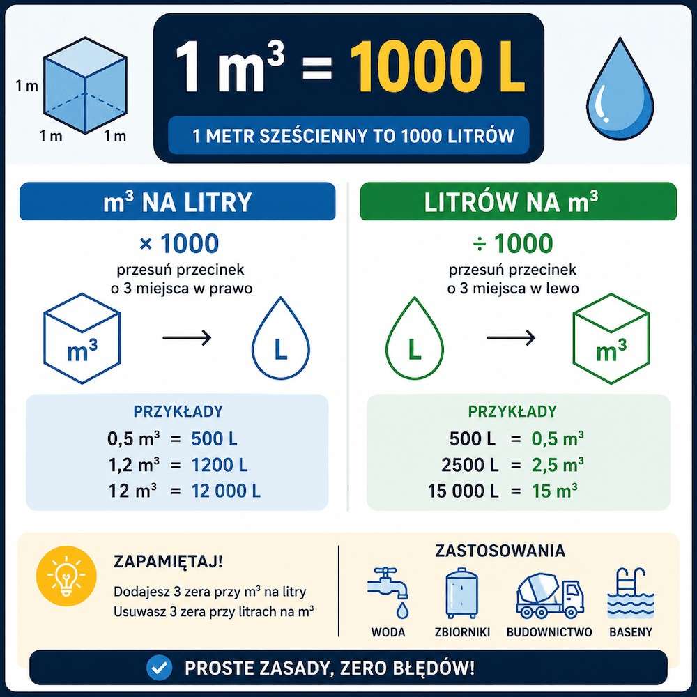 1m3 ile to l - odpowiedź 