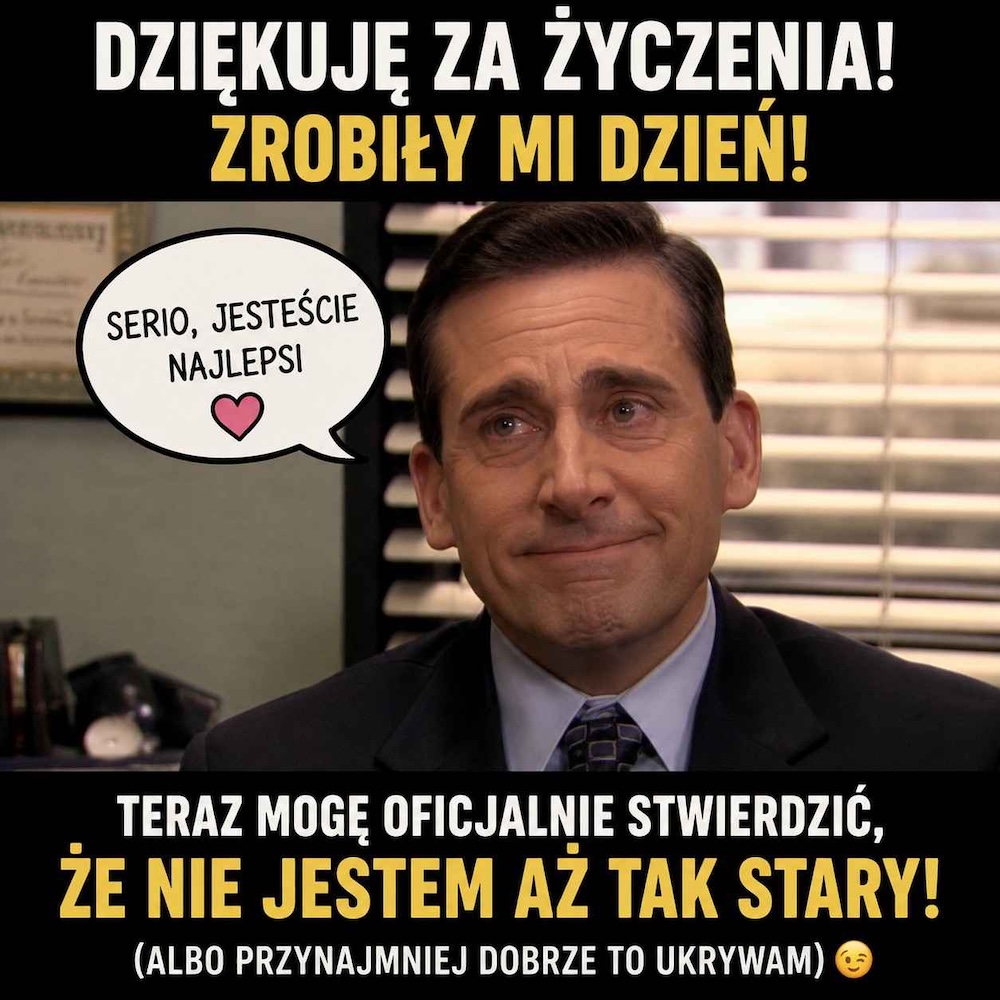 memy - śmieszne podziękowania za życzenia urodzinowe na fb z michaelem scottem 