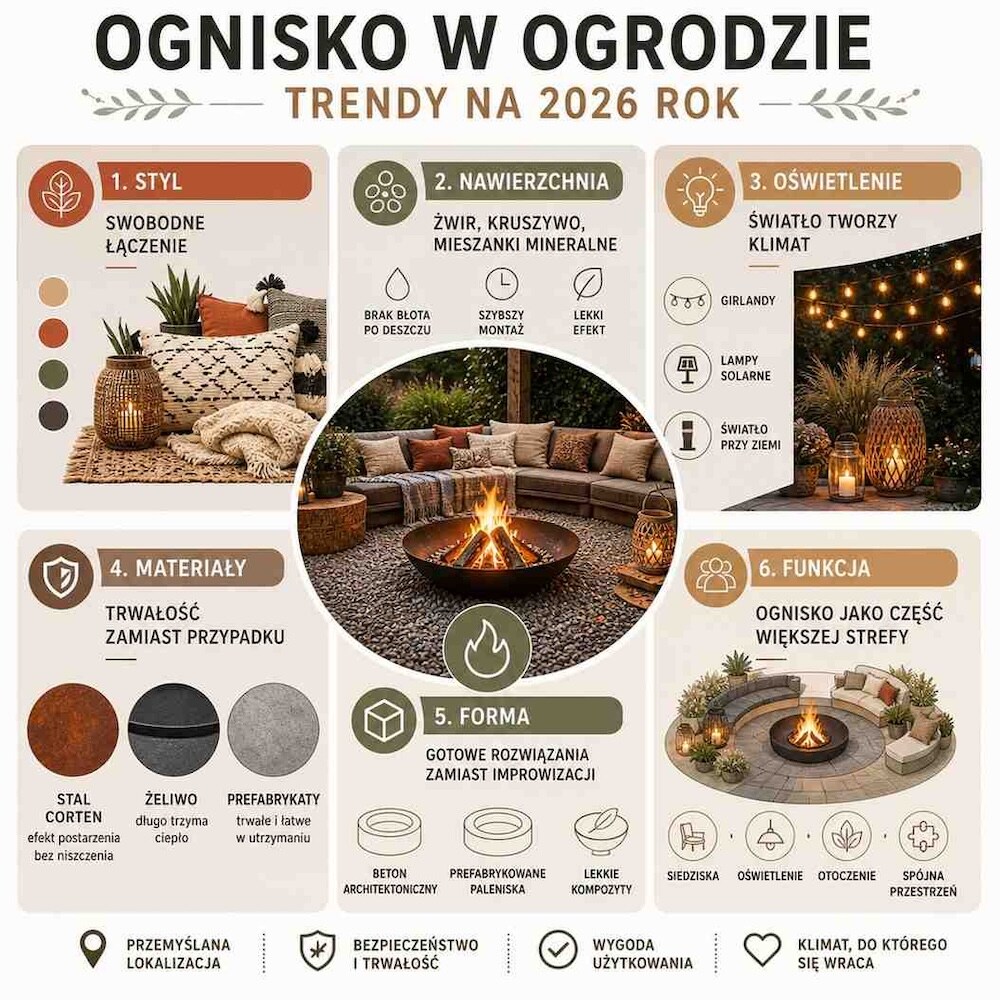 ognisko w ogrodzie - aranżacje na 2026 rok 