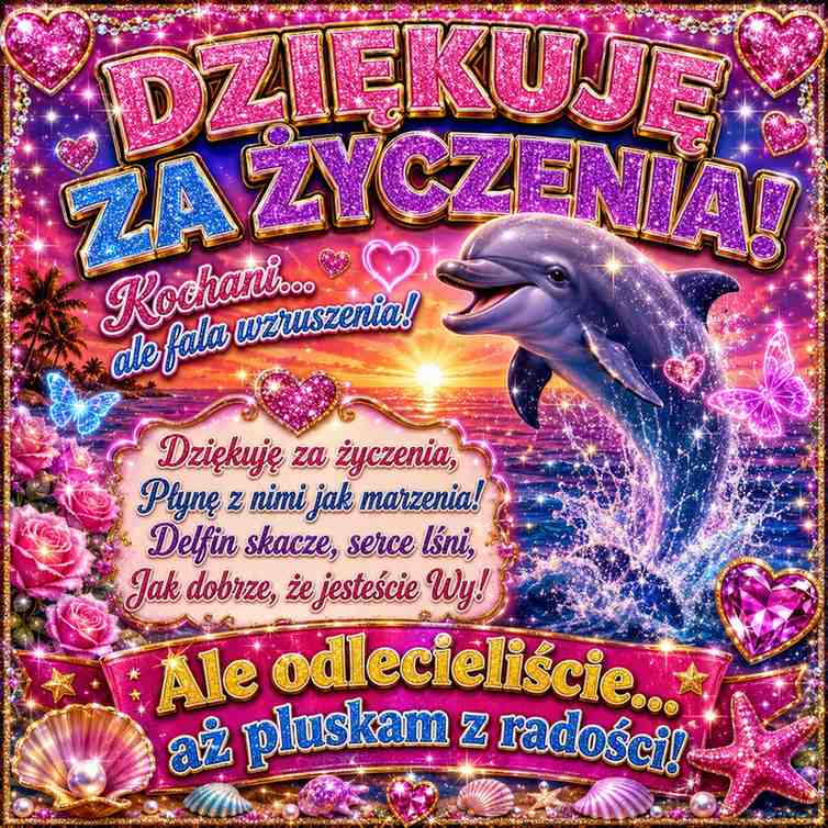 rymowane podziękowanie za życzenia 