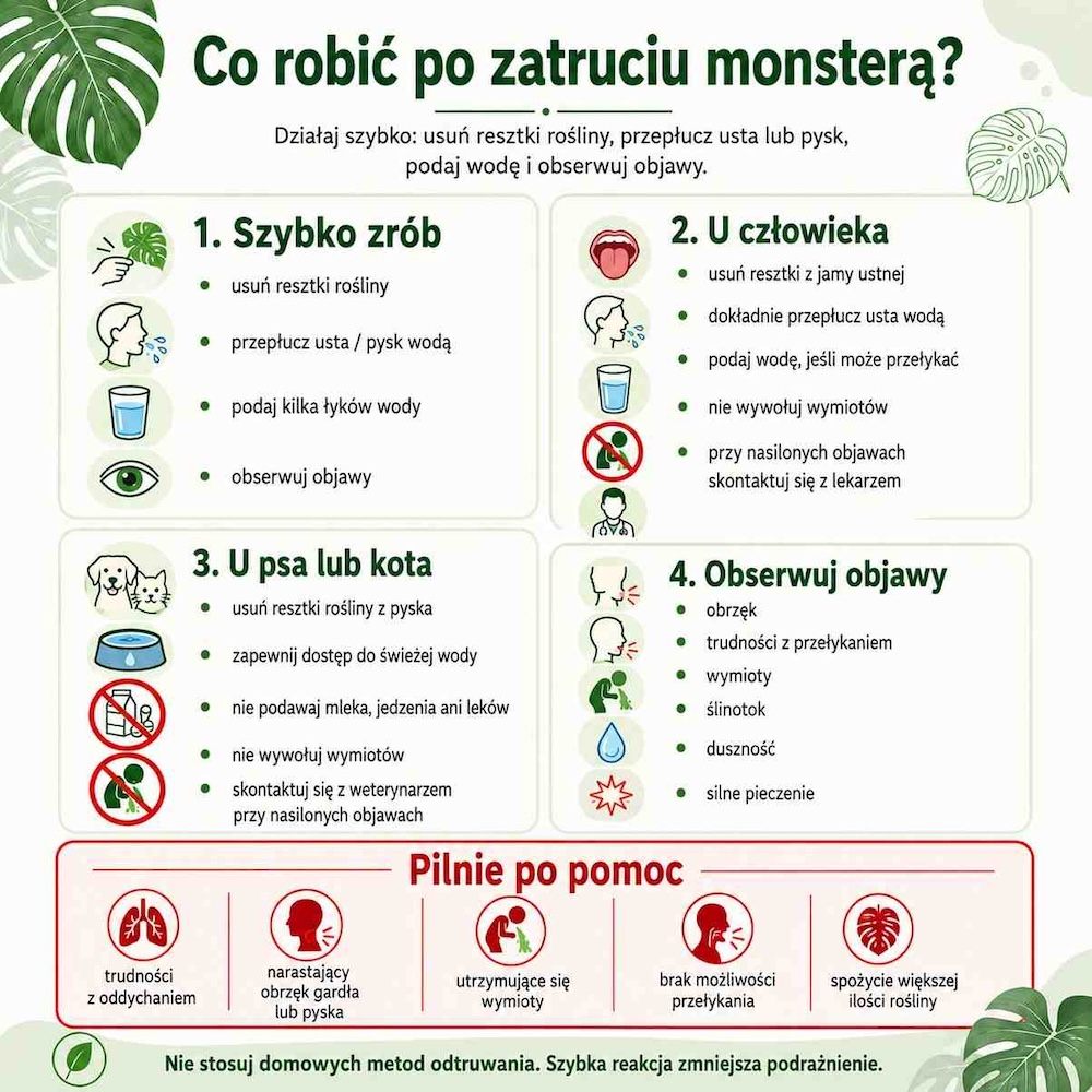 Jak postępować w przypadku zatrucia monsterą