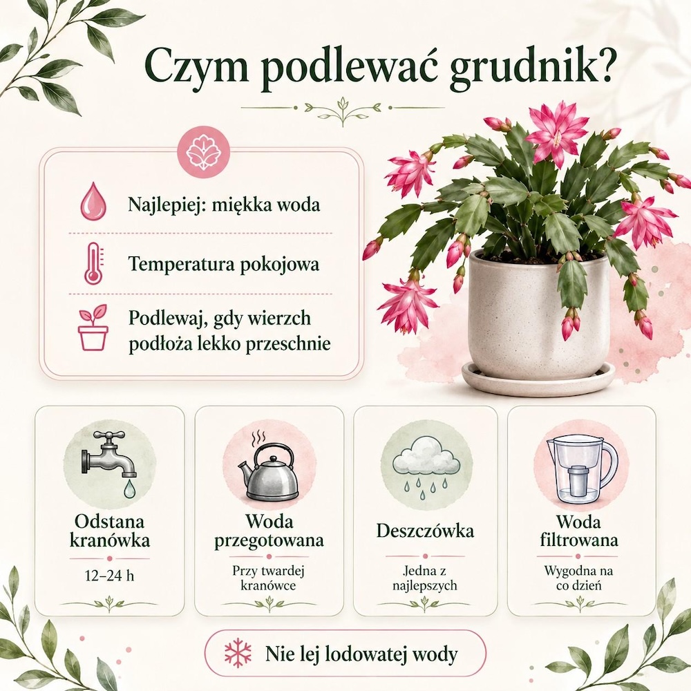 czym podlewać grudnik - odpowiedź