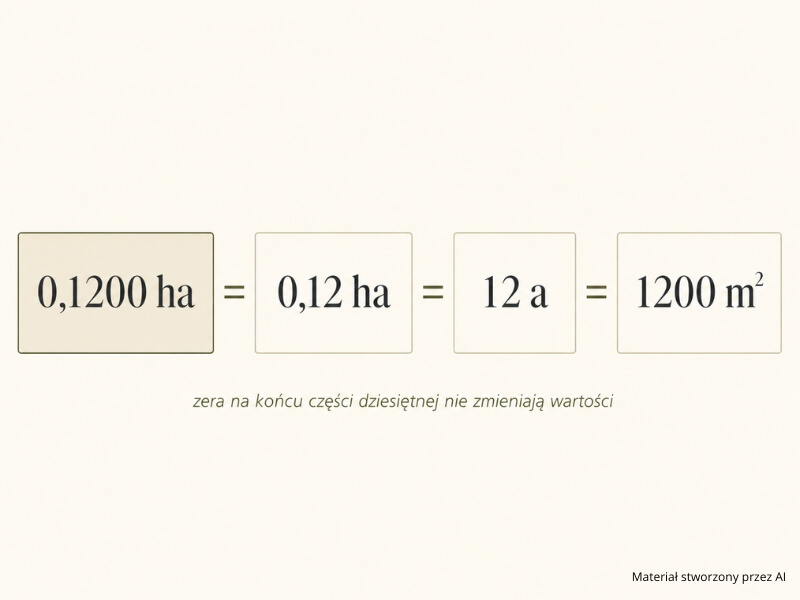 1 hektar – ile to arów na przykładzie różnych zapisów powierzchni