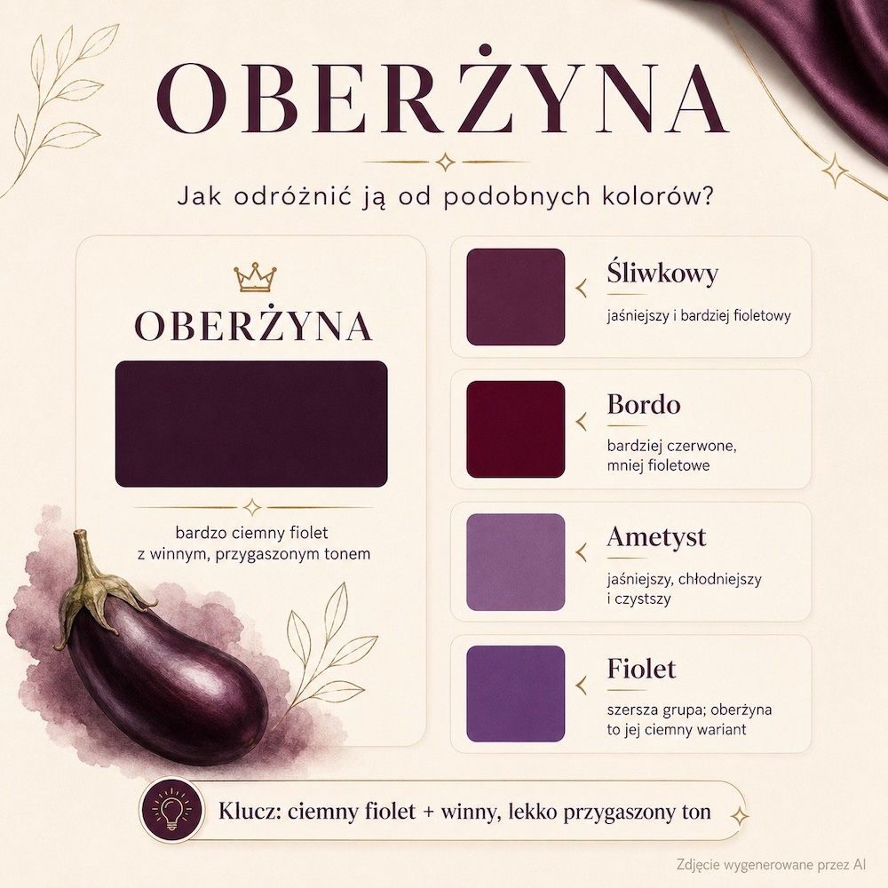 kolor oberżyna a podobne odcienie 
