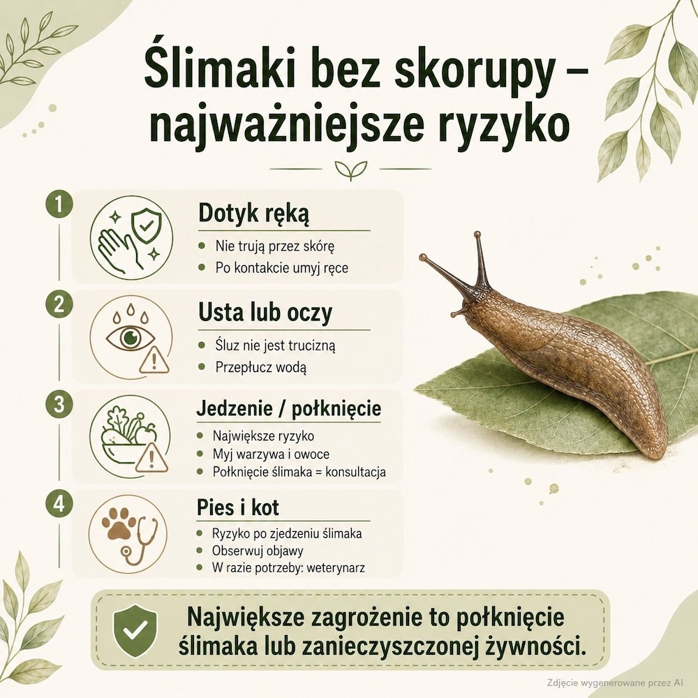 jaki kontakt ze ślimakiem jest niebezpieczny niebezpieczny kontakt ze ślimakiem