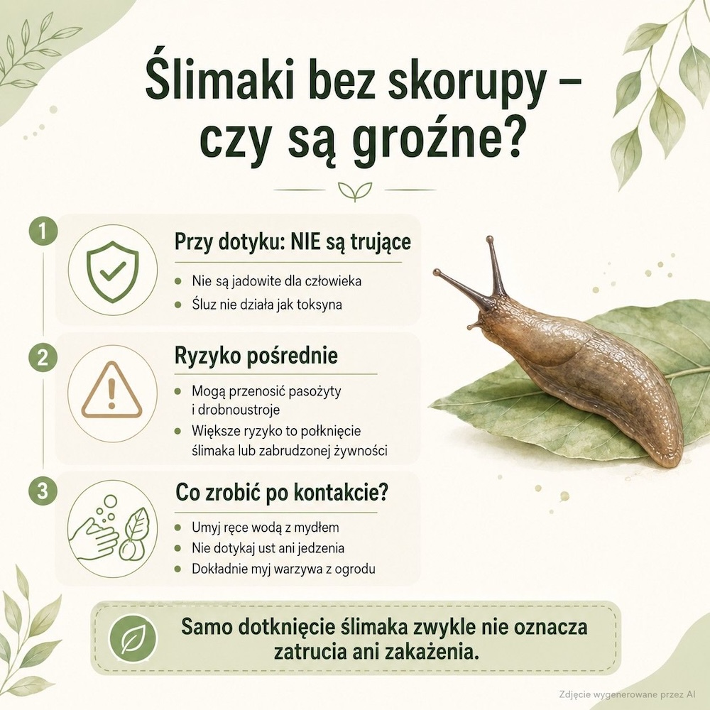 ślimaki bez skorupy - trujące dla ludzi i zwierząt ślimaki bez skorupy - trujące dla ludzi